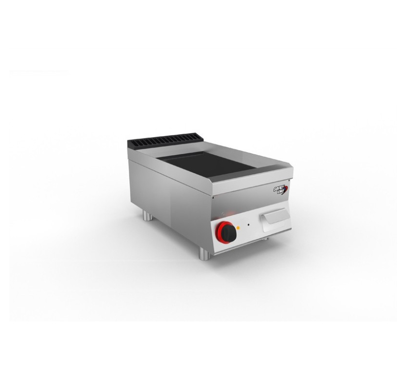SOFRACHEF - Top plancha électrique - L 400 mm - Chrome lisse - SOFRACA - 7STP4CLE