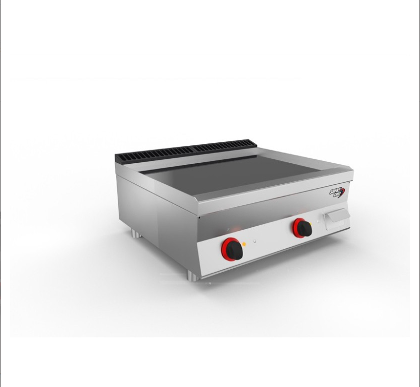 SOFRACHEF - Top plancha électrique - L 800 mm - Chrome lisse - SOFRACA - 7STP8CLE