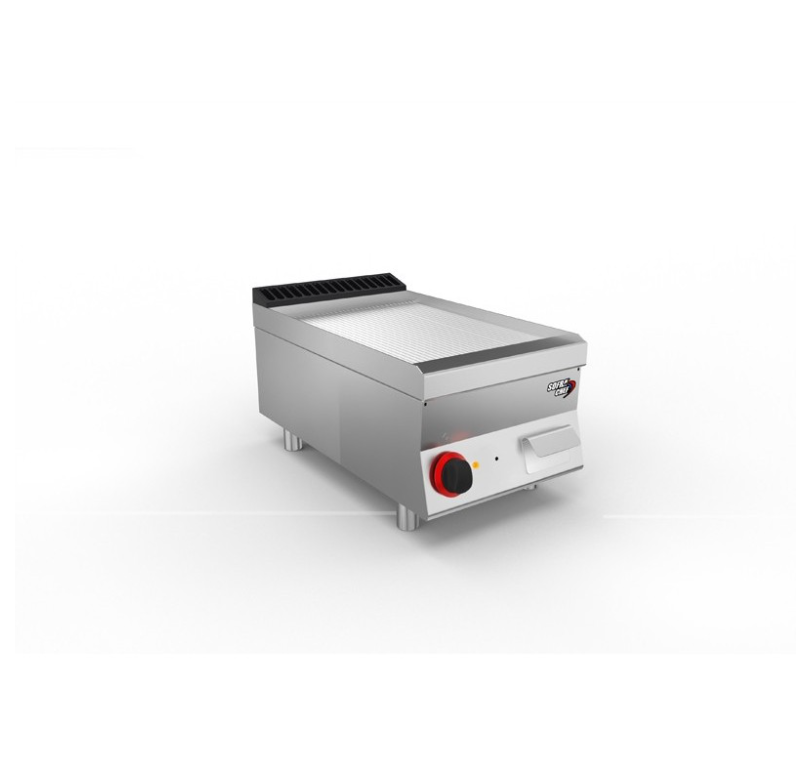 SOFRACHEF - Top plancha électrique - L 400 mm - AISI 430 rainurée - SOFRACA - 7STP4ARE