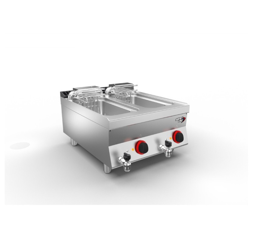 SOFRACHEF - Top friteuse électrique - 10 + 10 L - SOFRACA - 7STF1010E