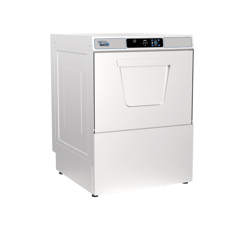 SOFRAWASH - Lave vaisselle frontal avec pompe de vidange - Panier 500 x 500 mm - 400 V - SOFRACA - SW50TP