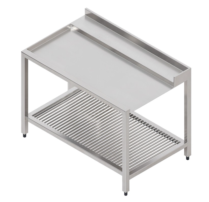 Table pour lave-vaisselle à capot - Prof. 750 mm - Accroche à gauche - SOFRACA - TLSG120