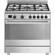 Centre De Cuisson 90 cm Gaz Inox SMEG Classica BG91CTX2(F) - vue 1
