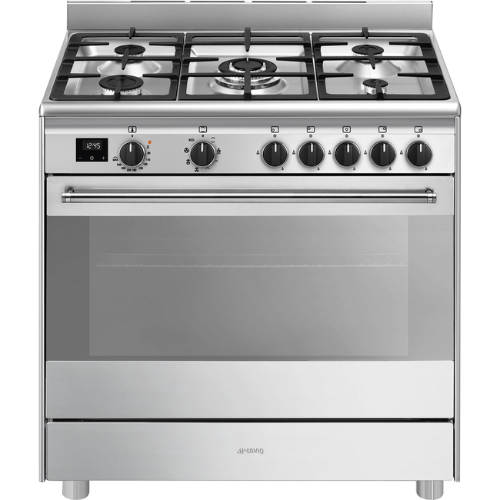 Centre De Cuisson 90 cm Gaz Inox SMEG Classica BG91CTX2(F) - vue 1