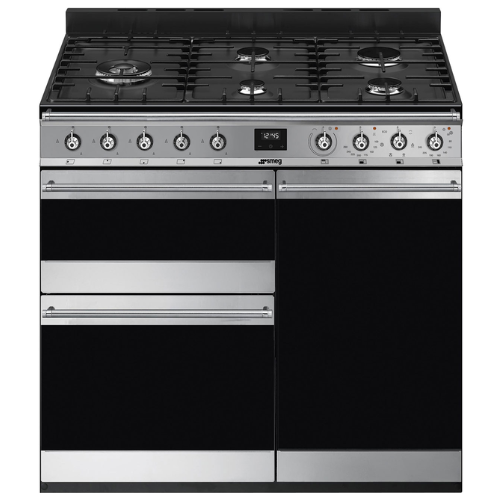 Centre De Cuisson 90 cm Gaz Inox SMEG SY93-1 - vue 1