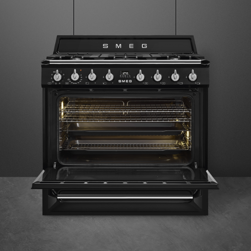 Centre De Cuisson 90 cm Gaz Noir SMEG Victoria TR90BL2(F) - vue 1