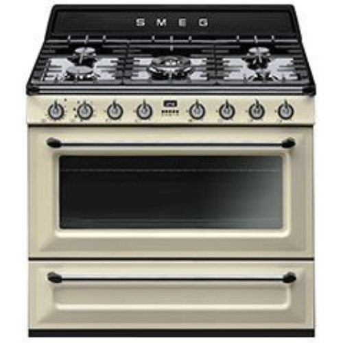 Centre de cuisson Piano Gaz 90cm Crème SMEG TR90P1