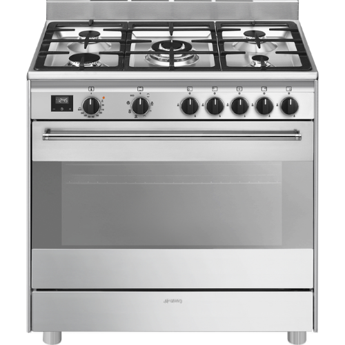 Centre de cuisson Piano Gaz 90cm Inox SMEG Classica BG91X2(F) - vue 1