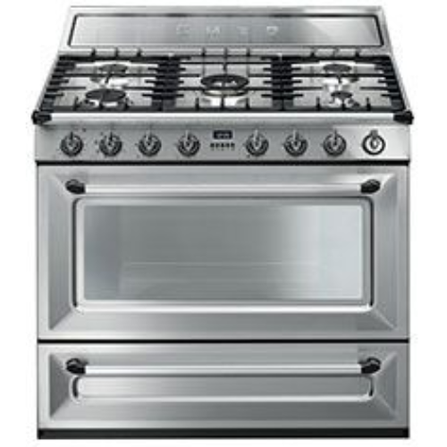 Centre de cuisson Piano Gaz 90cm Inox SMEG TR90X1