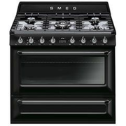 Centre de cuisson Piano Gaz 90cm Noir SMEG TR90BL1