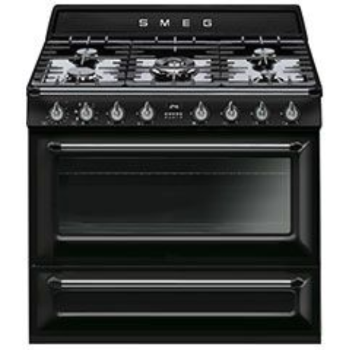 Centre de cuisson Piano Gaz 90cm Noir SMEG TR90BL1