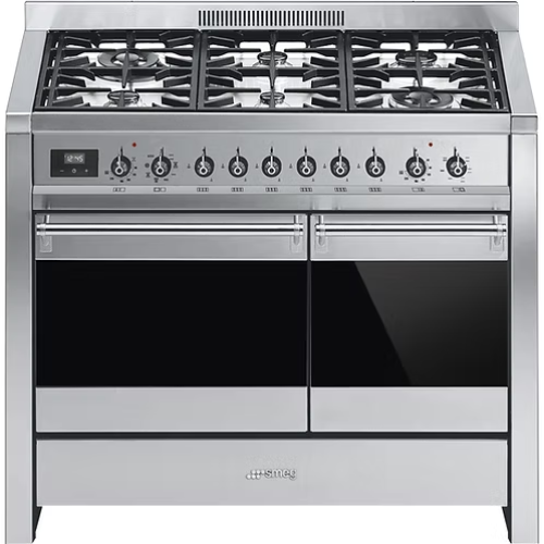 Centre de cuisson Piano Opéra Gaz 120cm Inox SMEG A3-7