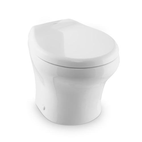 Ceramic Vacuum Flush Toilet, Standard Height Dometic VacuFlush 4809