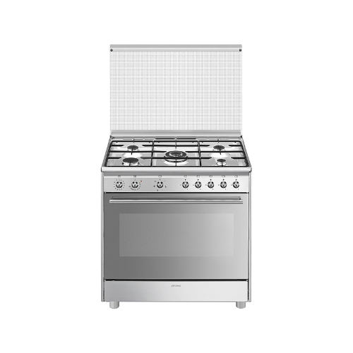 Cuisinière 90 cm Gaz Inox SMEG SX91SV9 - vue 1