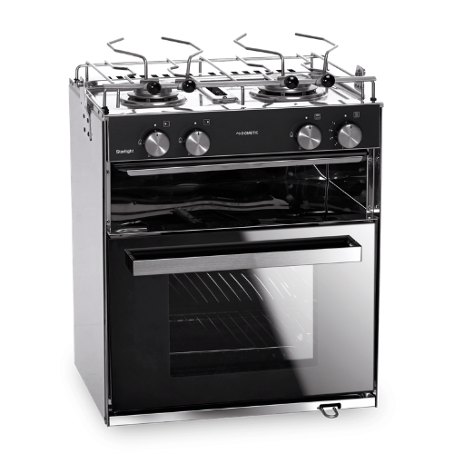 Cuisinière à gaz avec espace grillades et plan de cuisson à 2 feux Dometic StarLight