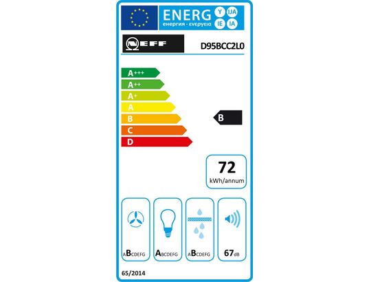 N 50, Hotte murale, 90 cm, Couleur inox NEFF D95BCC2L0