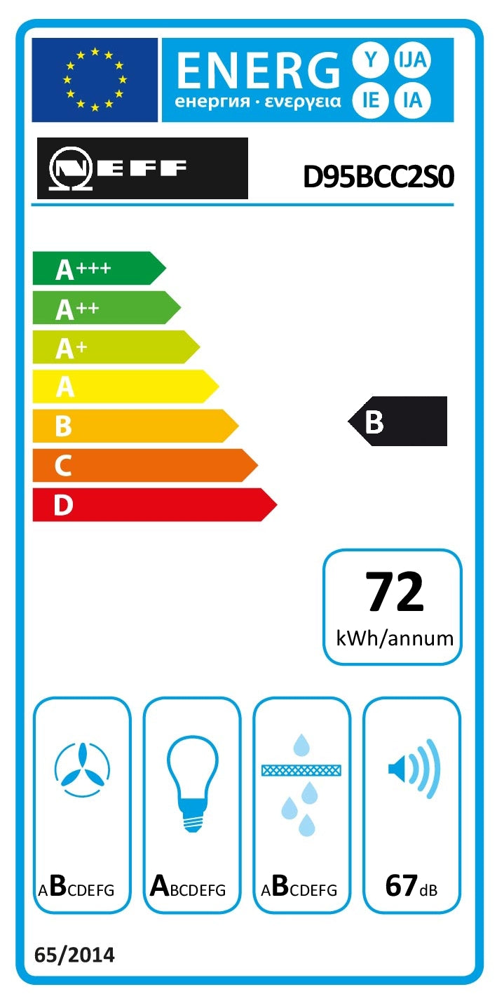 N 50, Hotte murale, 90 cm, Noir mat NEFF D95BCC2S0