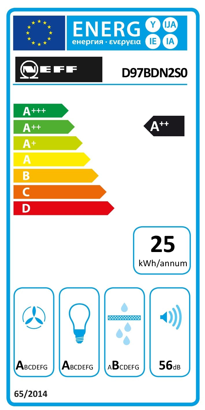 N 70, Hotte murale, 90 cm, Noir mat NEFF D97BDN2S0