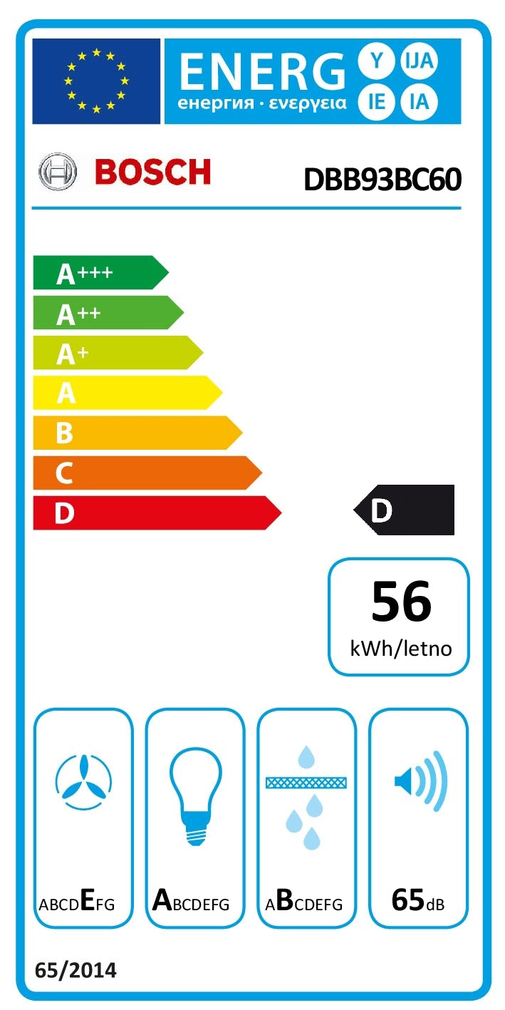 Série 2, Hotte design intégré, 90 cm, Noir mat BOSCH DBB93BC60