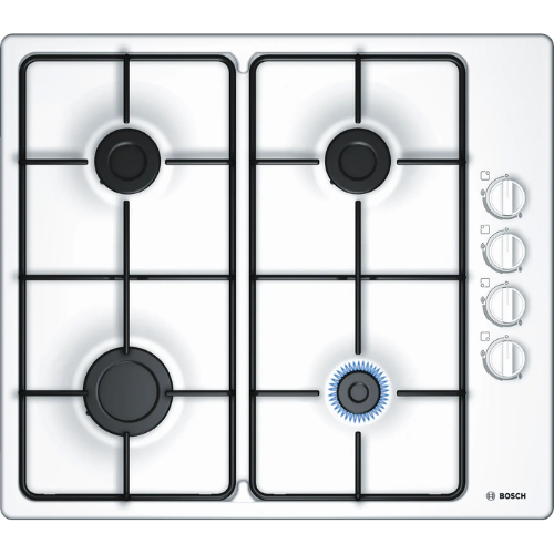 Table de cuisson gaz émaillée blanche 60cm Bosch PBP6B2B80(F)