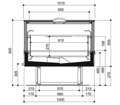 Vitrine réfrigérée pour glaces, surgelés et boisson IARP SVABAGLASS 150 NP BLACK