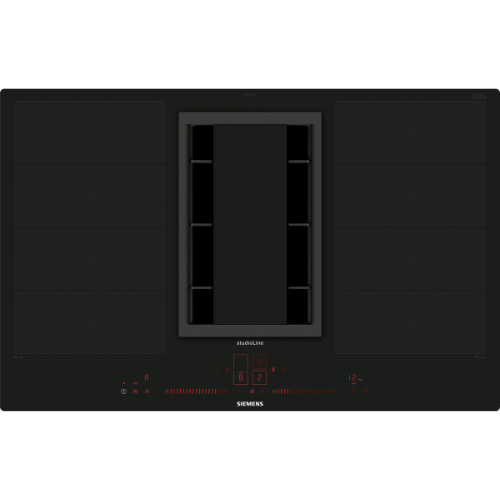 Table à induction aspirante noire SIEMENS iQ700 80CM EX807LX36E