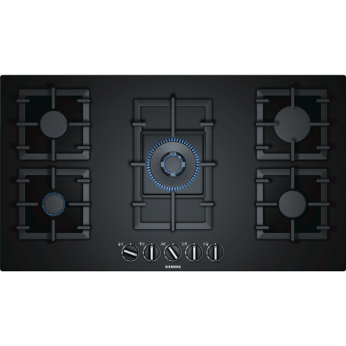 Table de cuisson gaz 5 feux 90cm Verre SIEMENS EP9A6QB90