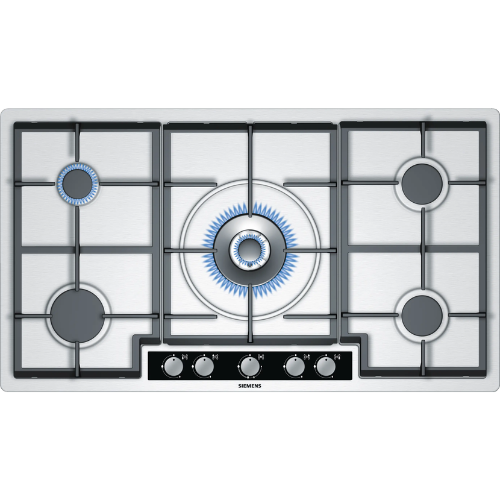 Table de cuisson gaz 5 feux 90cm Inox SIEMENS EC945RB91E