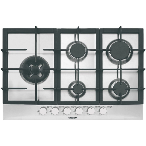 Table de cuisson gaz 75cm Glem GT851HIX