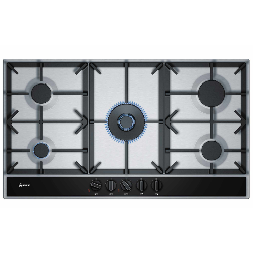 Table de Cuisson Gaz 5 Feux Wok N70 Inox Neff T29DA69N0