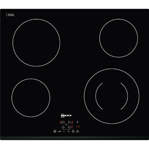 Table de cuisson vitrocéramique électrique 4 foyers 60cm NEFF T11B41X2