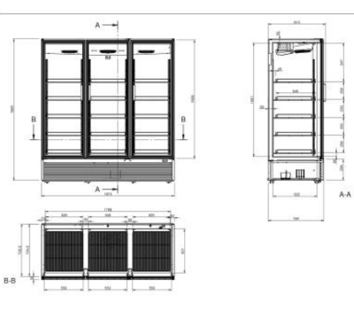 Vitrine réfrigérée pour boisson IARP EIS 162 HP BLACK