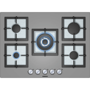 Table de cuisson gaz 5 feux 70cm verre anthracite fonte SIEMENS EP718QB21E