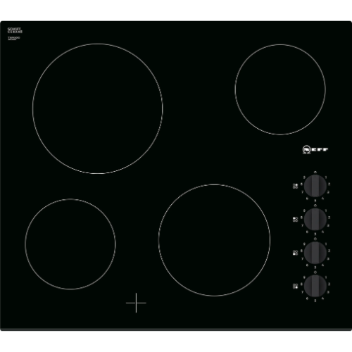 Table de Cuisson Vitrocéramique Electrique 4 Foyers N30 Neff T16FK40X0