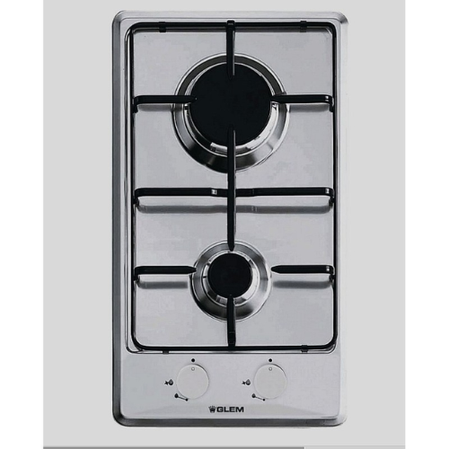 Domino émaillé et inox (monté gaz butane) GLEM GT32GIX - vue 1