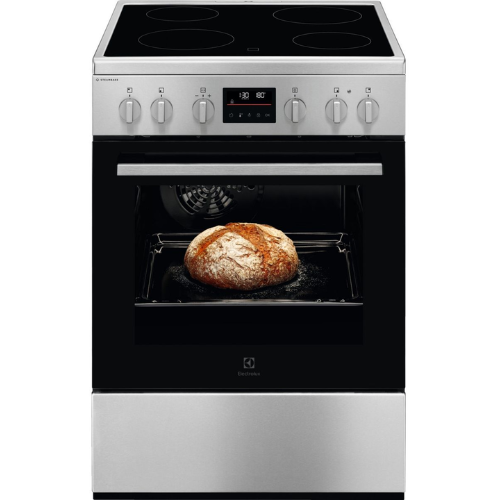 Cuisinière Vitrocéramique 4 foyers 60x60cm SteamBake ELECTROLUX EKR664900XEM