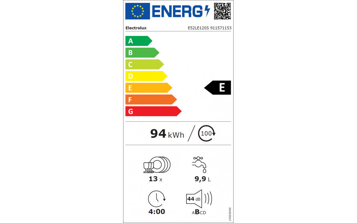 Lave-vaisselle Tout Intégrable 60 cm AirDry 13 couverts ELECTROLUX E52LE120S