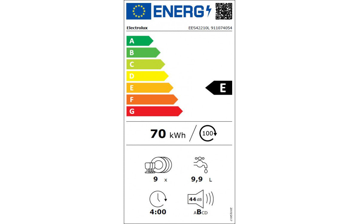 Lave-vaisselle Tout Intégrable 45 cm SatelliteClean® 9 couverts ELECTROLUX EES42210L