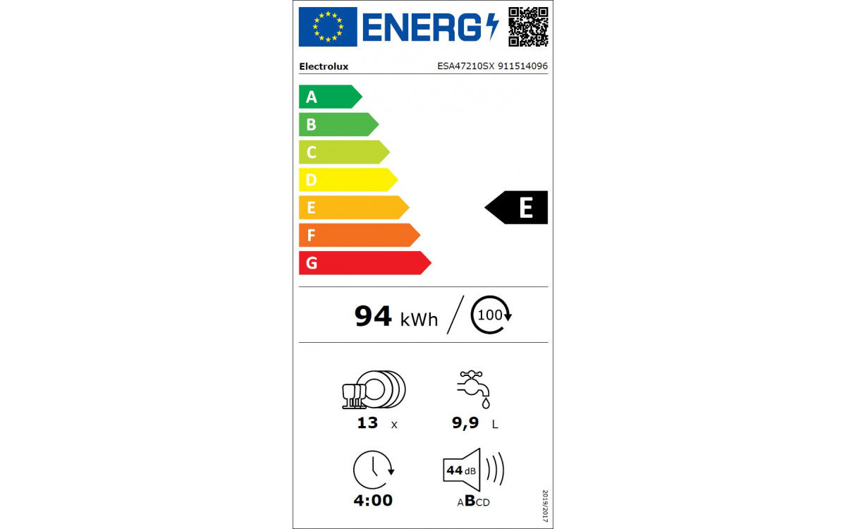 Lave-vaisselle Pose Libre 60 cm AirDry 13 couverts ELECTROLUX ESA47210SX