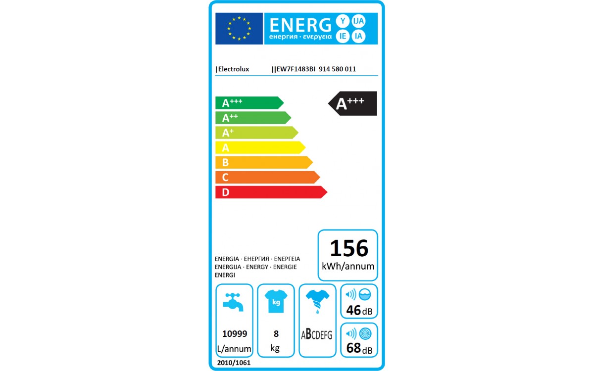Lave-linge hublot Encastrable PerfectCare 700 8 kg ELECTROLUX EW7F1483BI