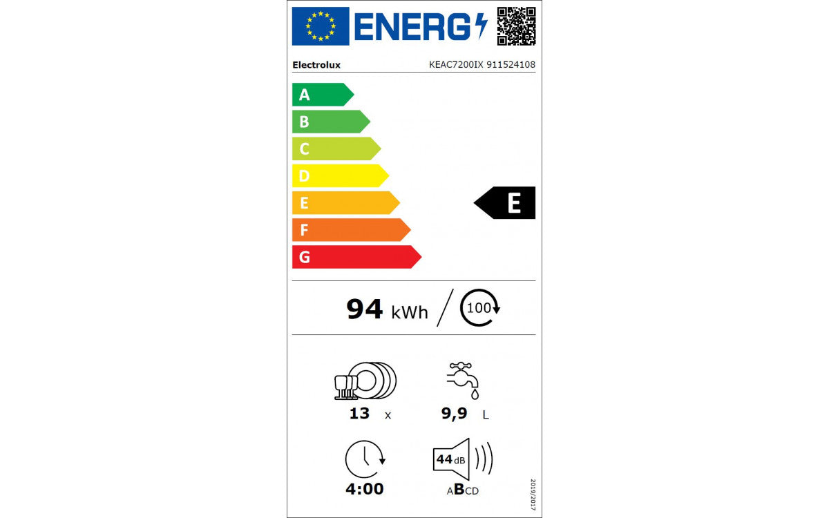 Lave-vaisselle Semi-intégrable 60 cm AirDry 13 couverts ELECTROLUX KEAC7200IX