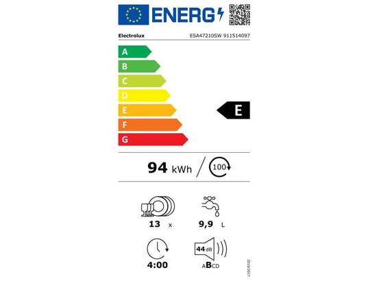 Lave-vaisselle Pose Libre 60 cm AirDry 13 couverts ELECTROLUX ESA47210SW