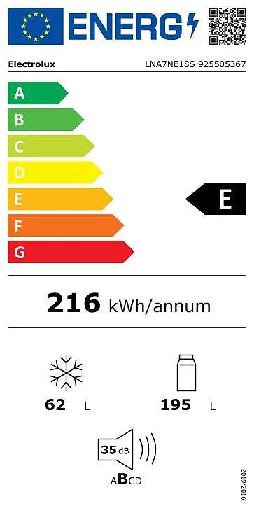 Réfrigérateur-congélateur Encastrable 177.2 cm Série 700 GreenZone ELECTROLUX LNA7NE18S
