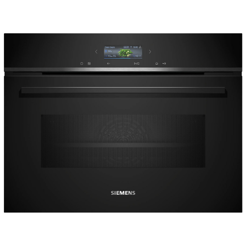 iQ700, Four intégrable compact avec fonction micro-ondes, 60 x 45 cm, Noir SIEMENS CM724G1B1 - vue 1