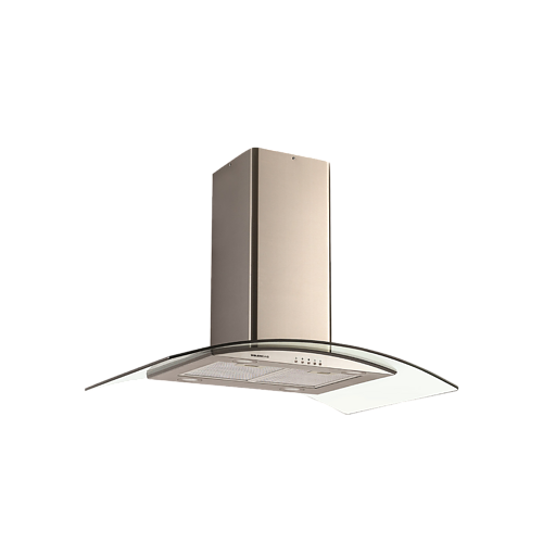 Hotte îlot verre galbé 90 cm verre/inox GLEM GHI970SS
