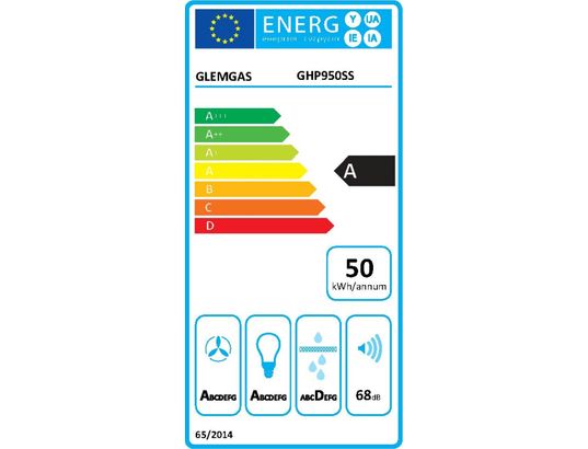 Hotte murale pyramide 90 cm inox GLEM GHP950SS
