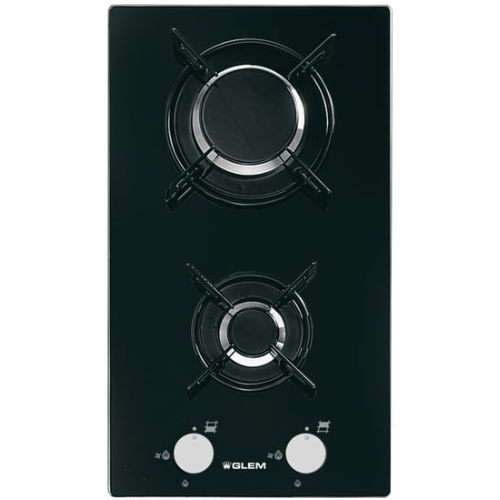 Domino verre gaz 30 cm Glem GV32BK - vue 1