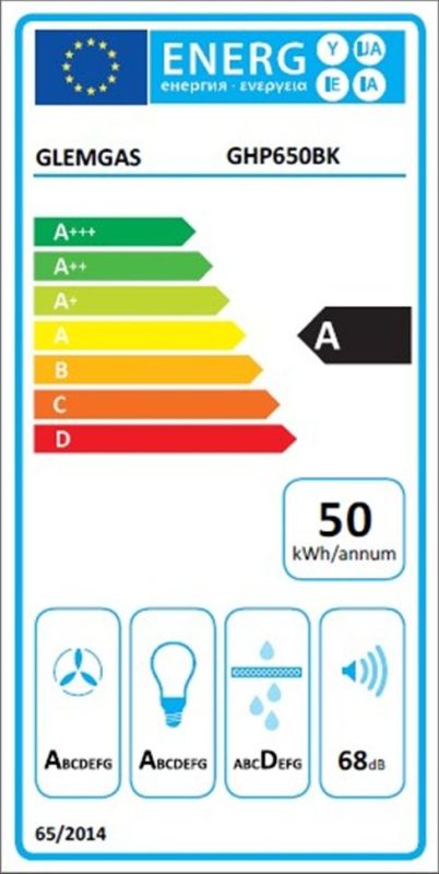Pyramidenförmige Wandhaube 60 cm GLEM GHP645BK