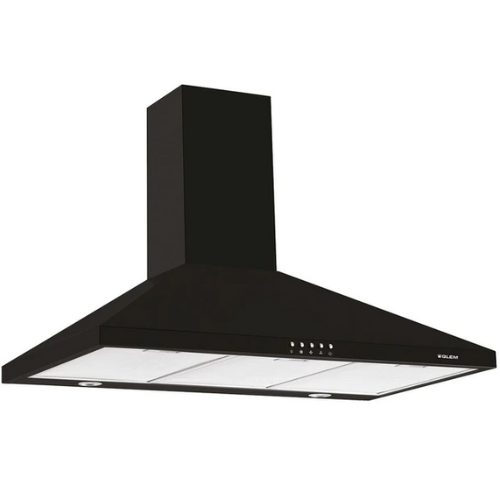 HOTTE DÉCORATIVE MURALE PYRAMIDE 90 CM Noire Glem GHP945BK - vue 1