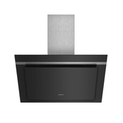 Hotte décorative murale inclinée noir et verre 80cm SIEMENS LC87KHM60(F)